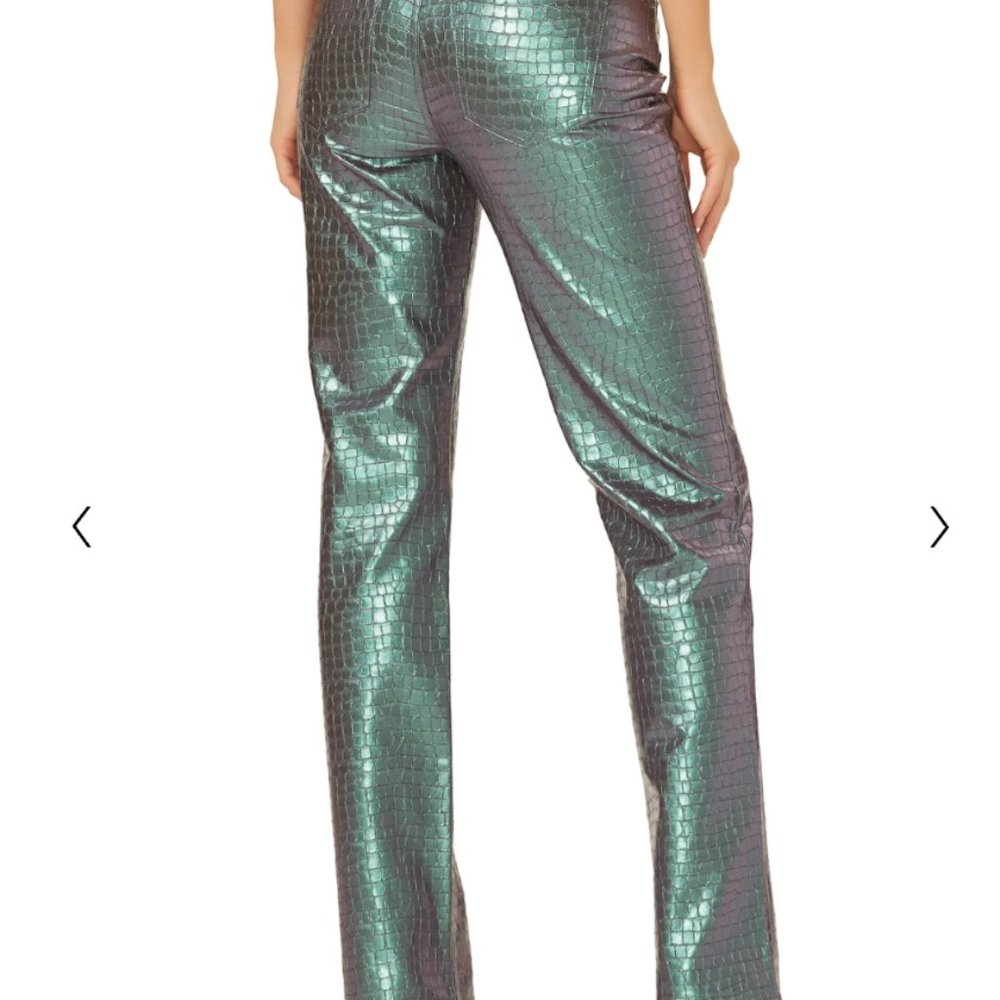 AFRM Heston Straight Leg Pant - Mermaid Iridescent - Picture 4 of 6